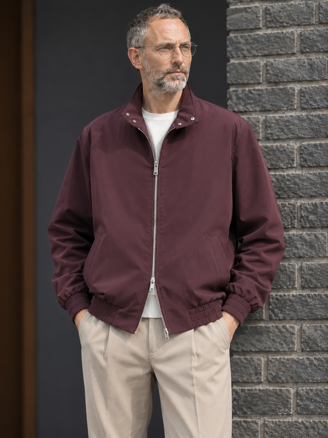 Old Money Style Aviator Retro Jacket for Men, Hooded Casual Commu