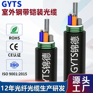 厂家国标GYTS单模光缆gyts钢带防压光缆4-288芯钢带铠装通信线缆