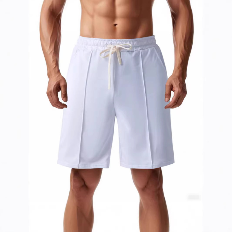 Cross-Border Amazon Summer British Style Gentleman's Golf Casual Sports Trendy Ribbed Solid Color Shorts for Men Cross-Border Amazon Summer British Style Gentleman's Golf Casual Sports Trendy Ribbed Solid Color Shorts for Men