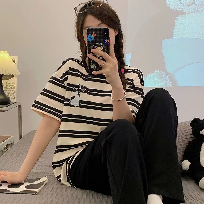 2025 dulce y lindo pijamas de niña, pantalones de manga corta de verano para mujer, ropa de hogar delgada para uso japonés, primavera y verano image 47