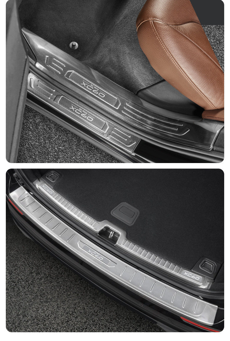 Suitable for 18-26 Models of Volvo Xc60 Door Sill Strips Modified with Stainless Steel Welcome Pedal Trim Accessories
