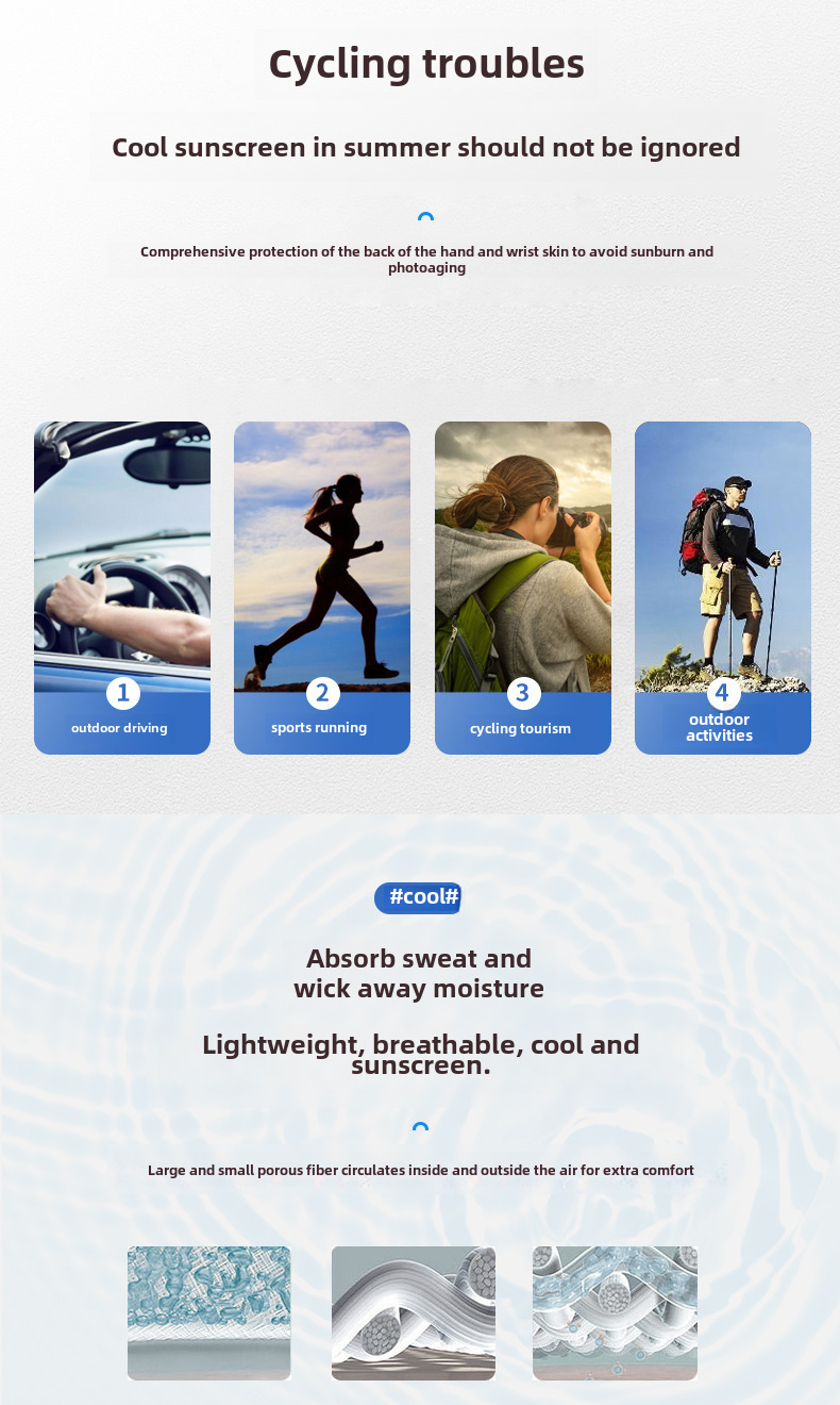 Ice silk gloves sports fitness riding gloves half finger touch screen fishing gloves breathable sunscreen gloves for men and women_maomaolike.com