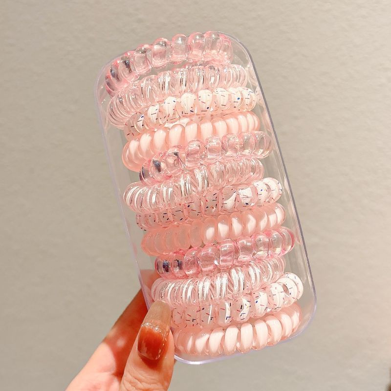 Cuerdas de cabello de cola de caballo de alta elasticidad y banda de goma duradera para niñas atadas anillo de cabello 2025 nuevo estilo simple primavera y verano cuerda de cabeza