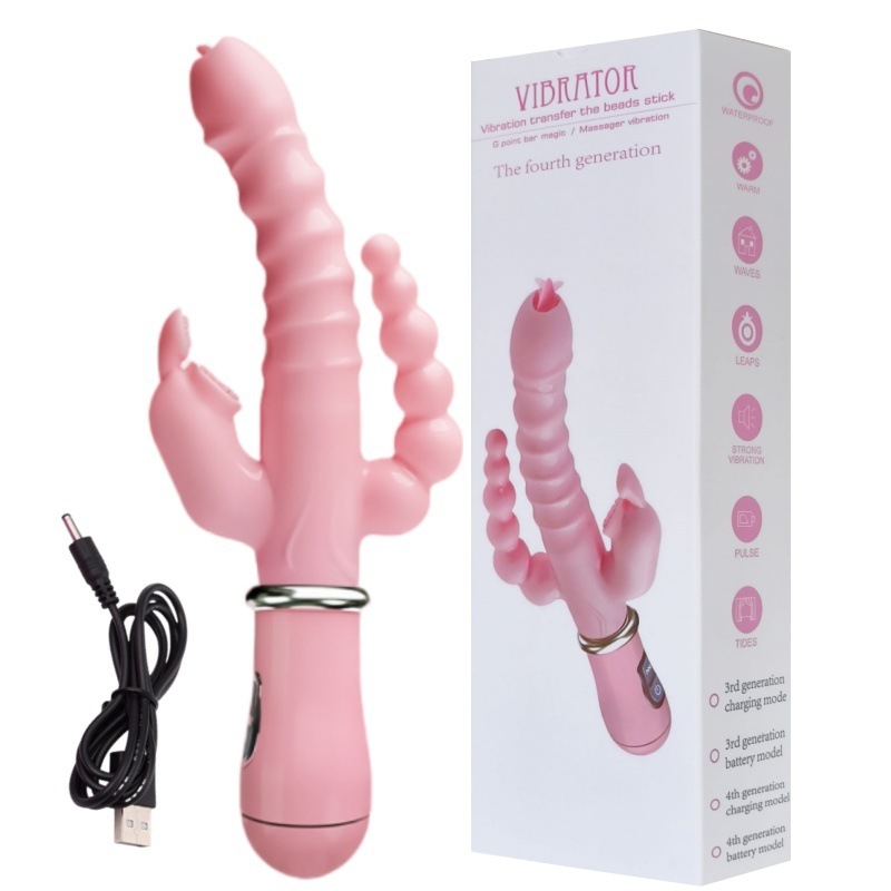 Lamer el vibrador del patio trasero del conejo, recargable de cuarta generación