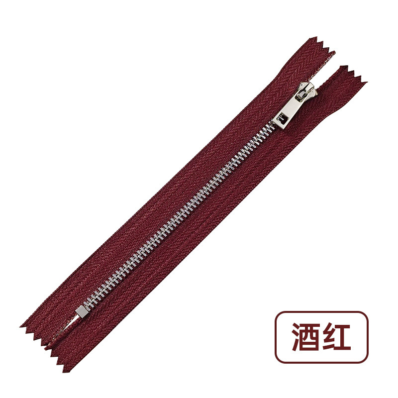 現物3号金属ファスナー銀歯閉尾順滑チタン合金y歯バッグポケットバッグファスナー|undefined