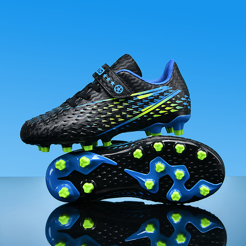 Falcon zapatos de fútbol con velcro para niños y niñas competencia uñas rotas estudiantes de primaria y secundaria sin cordones zapatos de entrenamiento profesional