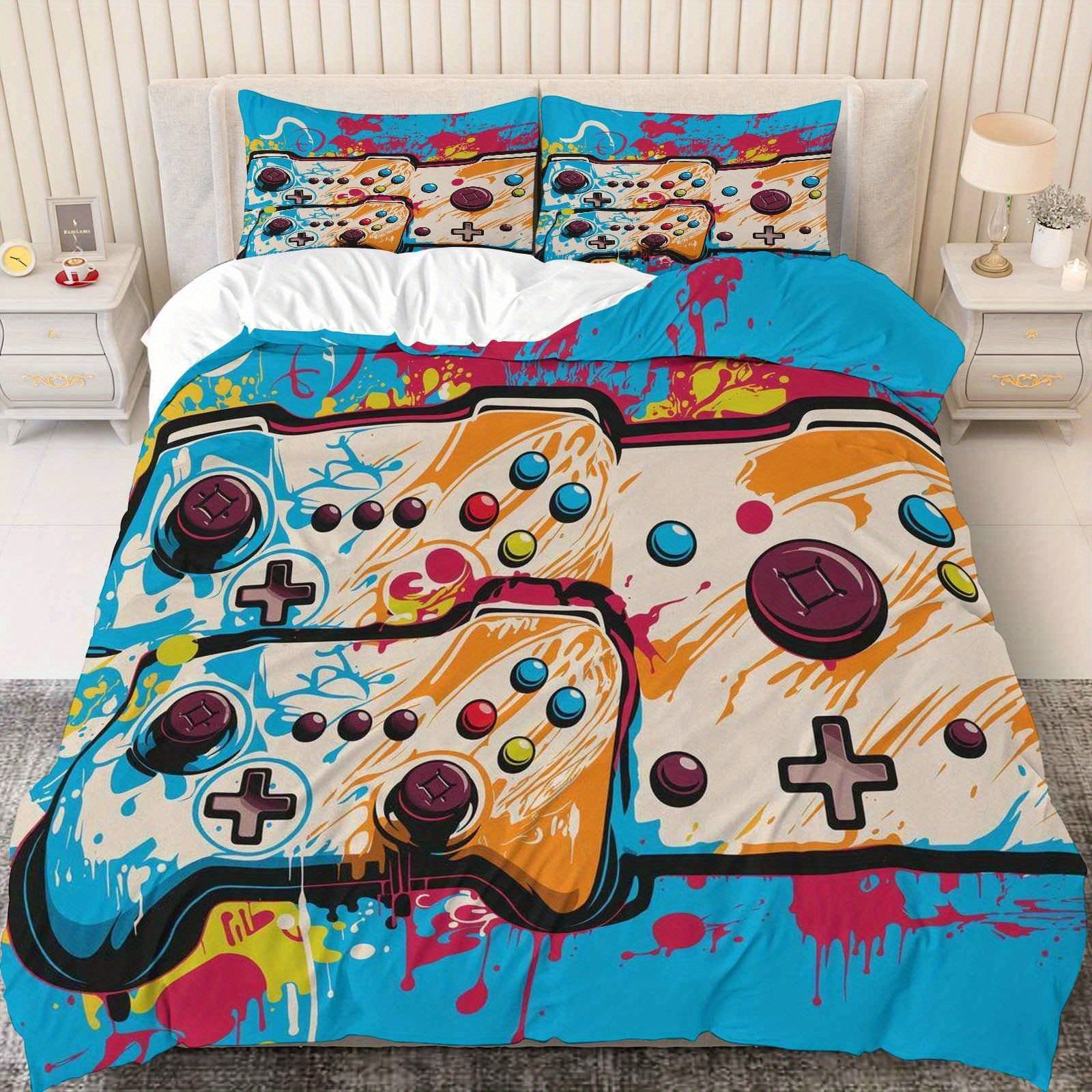 Impresión digital transfronteriza abrasión edredón juego de deportes electrónicos kits textiles suaves pro-piel TEMU / JIT