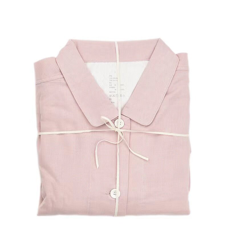 Hilo de doble capa-rosa puro / Pantalones de manga larga-Mujer M