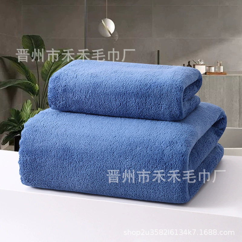 Хлопковое полотенце Coral fleece, утолщённый плюш, размеры 35×75 и 70×140 см, несколько цветов