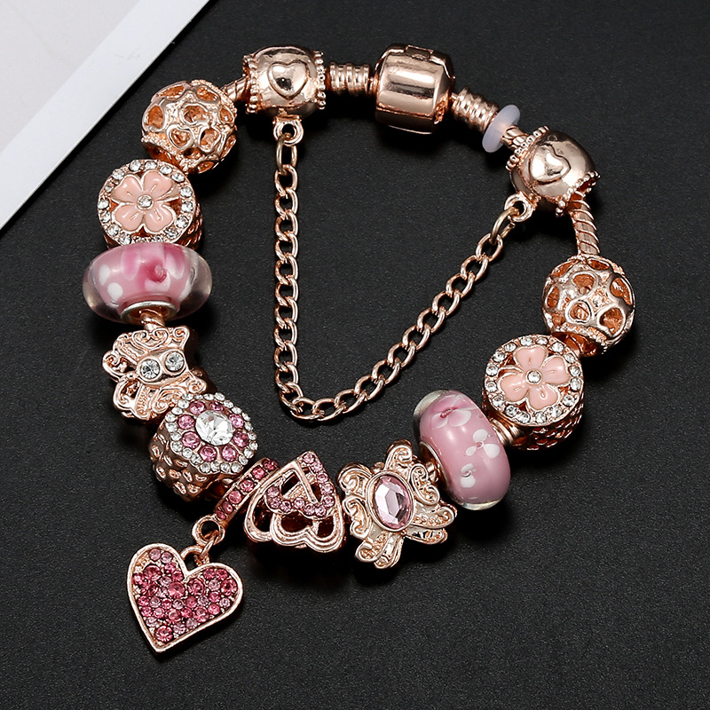 1 Piece Fashion Heart Shape Copper Inlay Zircon Women's Bracelets display picture 3
