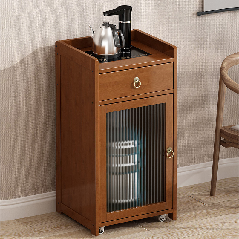 Living Room Tea Bar Machine Pure Water Bucket Cabinet Automatic Water Supply Drinking Cabinet Office Home Mobile Tea Cabinet Storage Cabinet