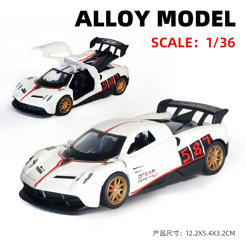 Juguetes de aleación de alta calidad para niños versión de pista modelo de coche deportivo 1: 36 bolsa de coche de puerta abierta