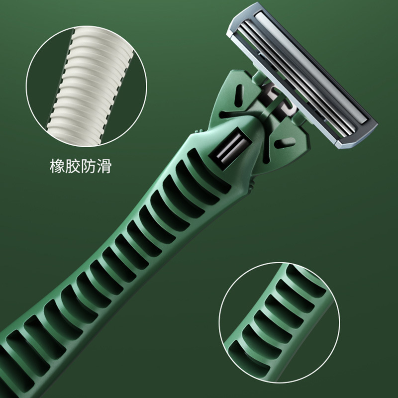 剃鬚刀手動三層刀片男士剃鬚刀刀片通用三層刀架刀柄