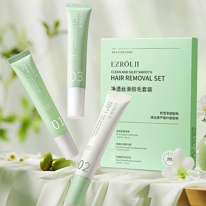 Three-Pack of Hair Removal Cream to Soothe and Remove Hair from the Whole Body, Including Underarms and Thighs, Non-Lip Hair Removal Cream for Girls, Wholesale