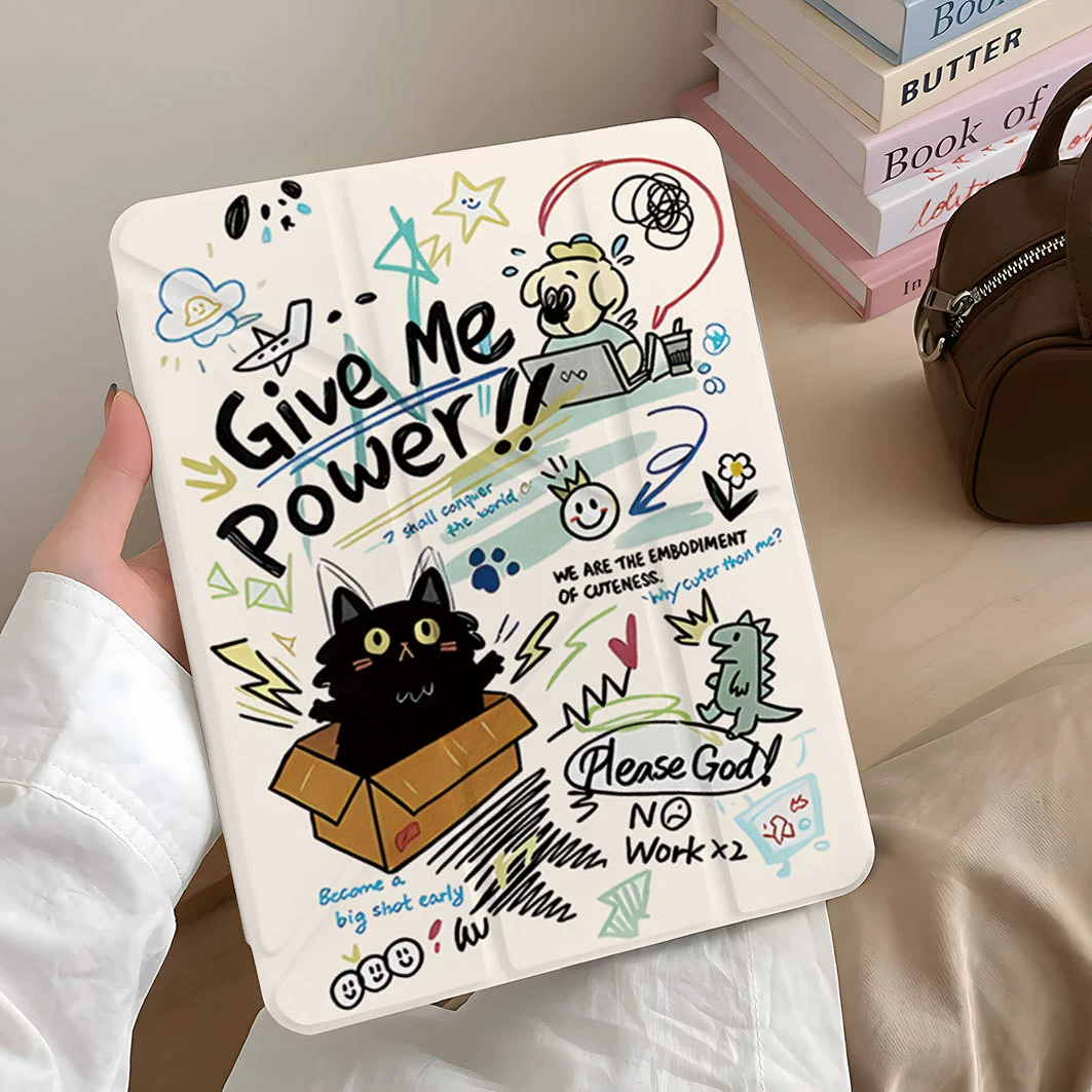 Черная кошка ipadpro 11 дюймов MINI7 планшет A16 защитный чехол Apple 10/9/8 поколения air6 защитный чехол 5