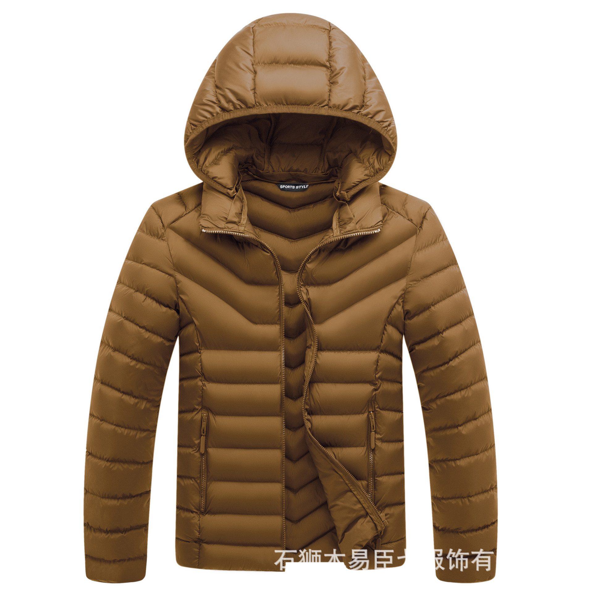 Cross-Border Men's 2021 Nuevo Abrigo acolchado de algodón con capucha Abrigo acolchado de algodón ligero para hombre