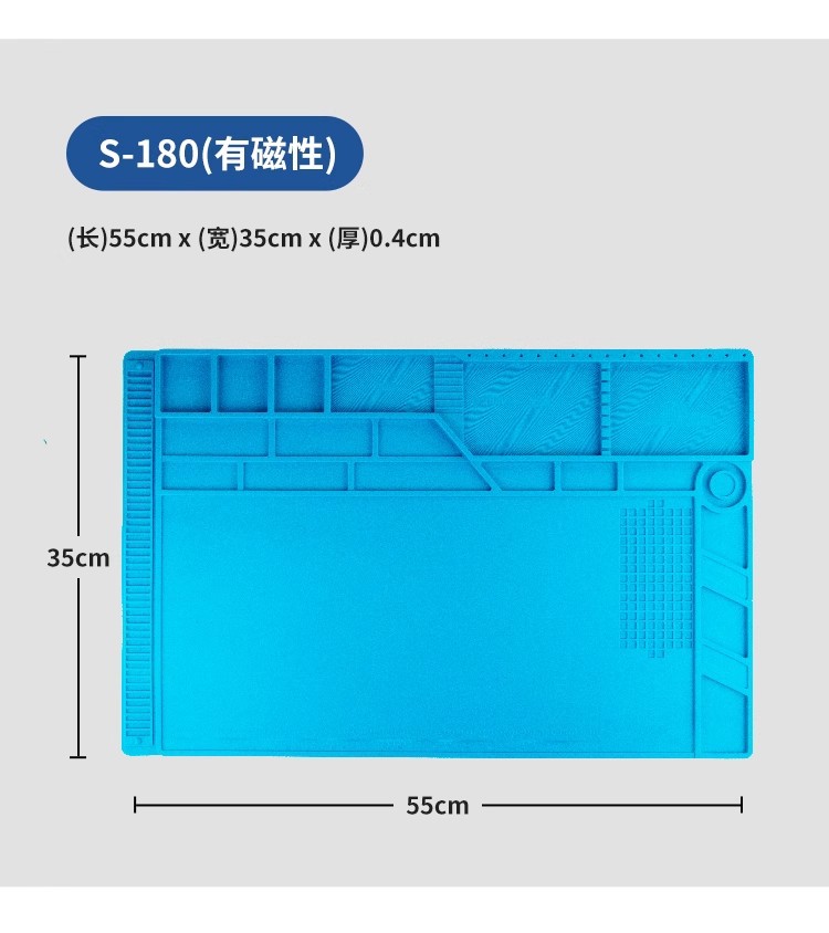 YGtools almohadilla de trabajo de reparación digital electrónica anticorrosión resistente a altas temperaturas con reparación magnética almohadilla de aislamiento de silicona IC