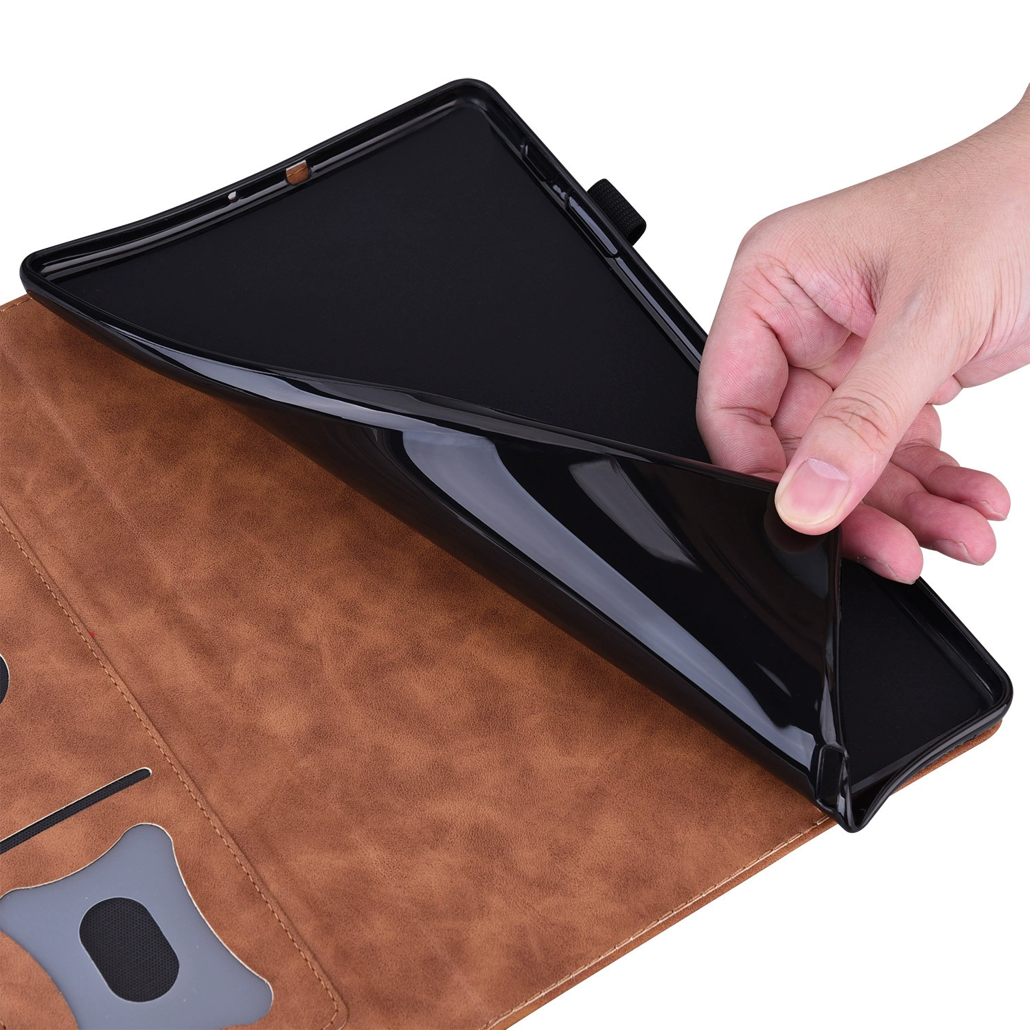 Подходящий кожаный чехол для планшета Lenovo Xiaoxin pad plus M11plus 11.5-дюймов, ретро-матовый контрастный цвет, вставленная карта