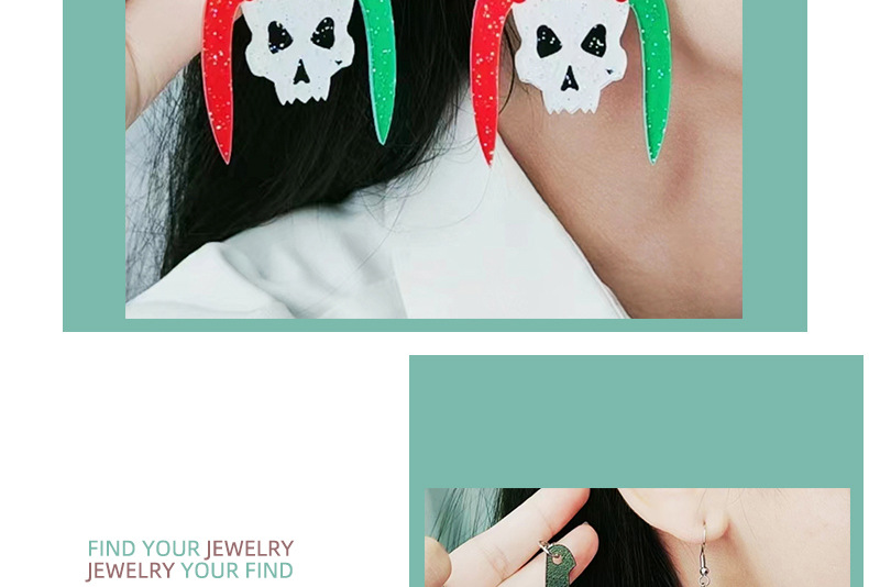 1 Pair Funny Blade Skull Acrylic Women's Drop Earrings Earrings Ear Studs display picture 1