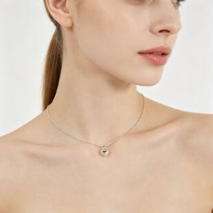 Cross-border European and American feng shui diamond love pendant necklace three-piece set love sparkling light luxury high-end necklace for women