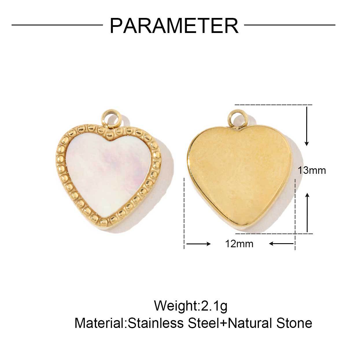 5g Weight Pendant Jewelry Making Type 13*16mm, 14*14mm, 18*18mm Jewelry Making Size DIY Jewelry Accessories Classification 3 PCS/Package Quantity Titanium Steel Material Geometric, Heart Shape Pattern Plating Design Casual, Simple Style, Streetwear Style 3 PCS/Package 13*16mm 14*14mm 18*18mm Titanium Steel Geometric Heart Shape Pendant 29