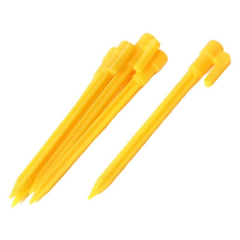 Outdoor Tent Ultra Light Plastic Floor Nail Canopy Mat Windproof Rope Floor Nail Lengthened Bold Beach Nail Accessories