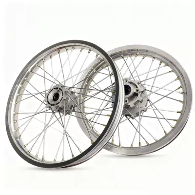 Front and Rear Hub Rim — Other brake systems - 21-front-and-18-rear-silver-aluminum-rims
