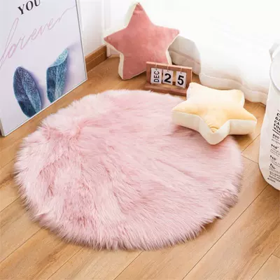 Billiard Hall Sleeping Type Car Carpet - light-pink-60cm-diameter-round