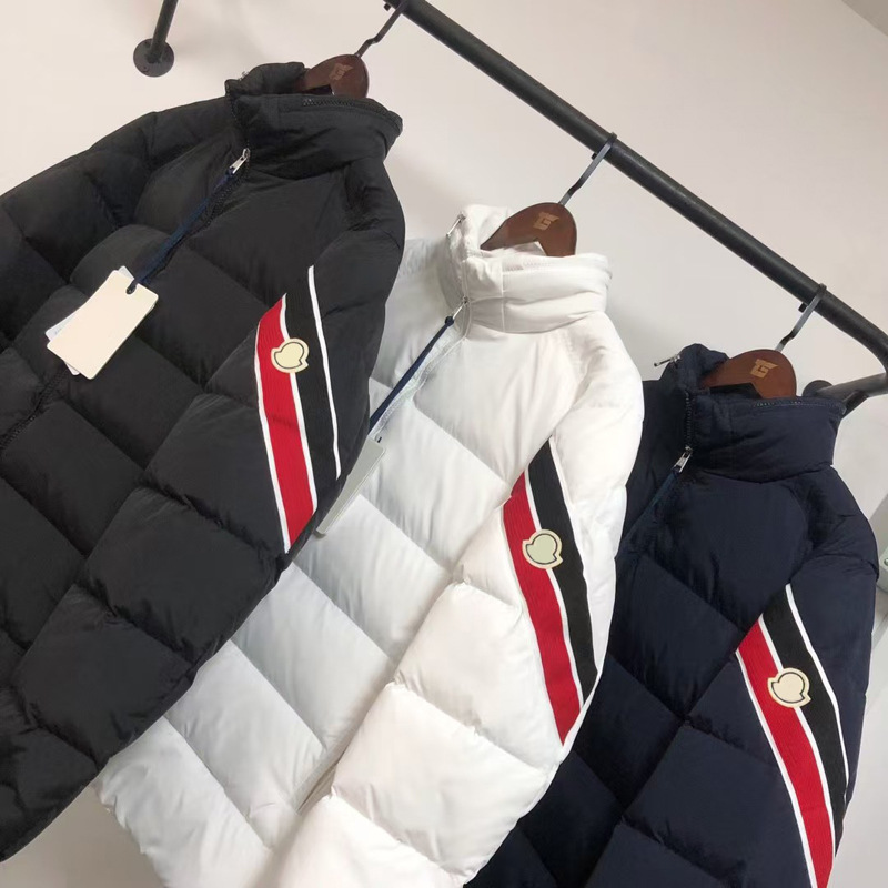 European and American Fashion Brand Winter New Explosions Down Jacket Three-color Trim Cold Warm Thickened Short Jacket Coat