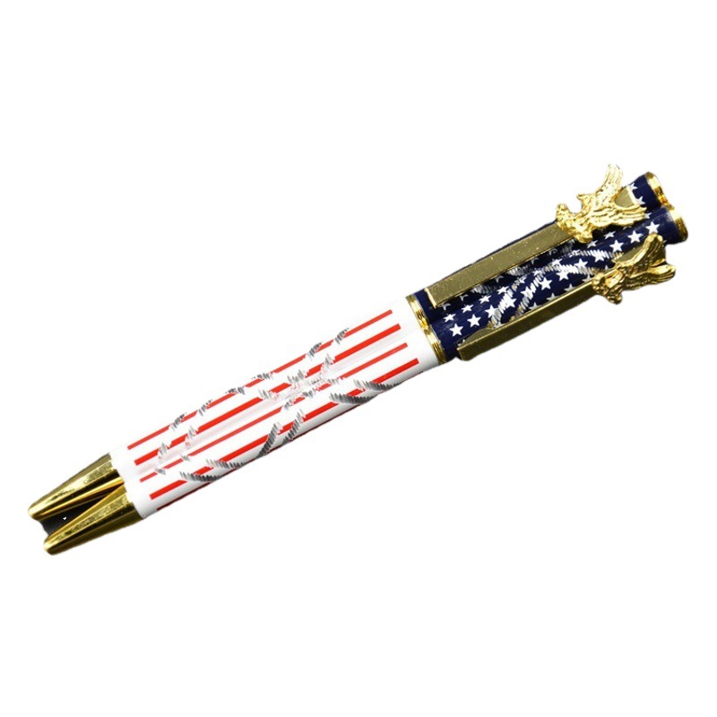 Fabricantes suministro bolígrafo águila pluma Ángel pluma bandera americana Estatua de la libertad pluma de metal bolígrafo