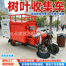 电动树叶收集车驾驶式三轮树叶吸叶机新能源三刷一吸落叶清扫车