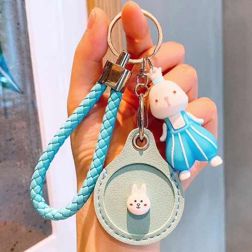 Creative Cartoon Round Water Drop Access Control Card Cute Sensor Mini Community Bus Elevator Card Protective Cover Keychain
