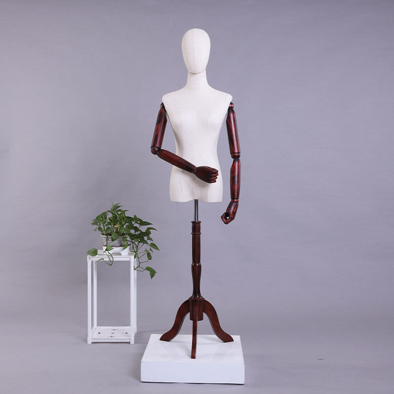 Maniquí Femenino de Medio Cuerpo Madera para Tienda de Ropa image 10