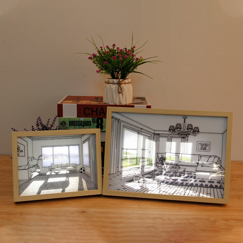 Light painting frame same style creative DIY table lamp anime glowing cross-border art gift night light frame