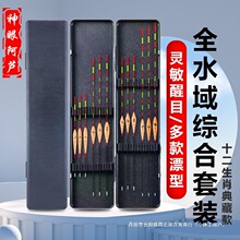 神眼阿芦12生肖浮漂高灵敏漂盒套装野钓日夜两用加粗醒目鱼漂日用