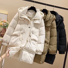 羽绒棉服女中长款2024年冬季新款加厚棉袄外套高级感洋气保暖棉衣