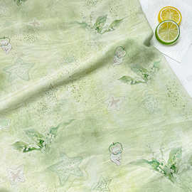 铃兰苹果喵 锦棉面料数码印花布料旗袍连衣裙上衣汉服手工diy面料
