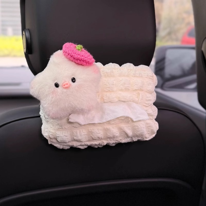 2025 nueva caja de pañuelos para coche, reposacabezas interior del coche, bolsa de pañuelos, bolsa de pañuelos para coche colgante, caja de dibujo, linda mujer