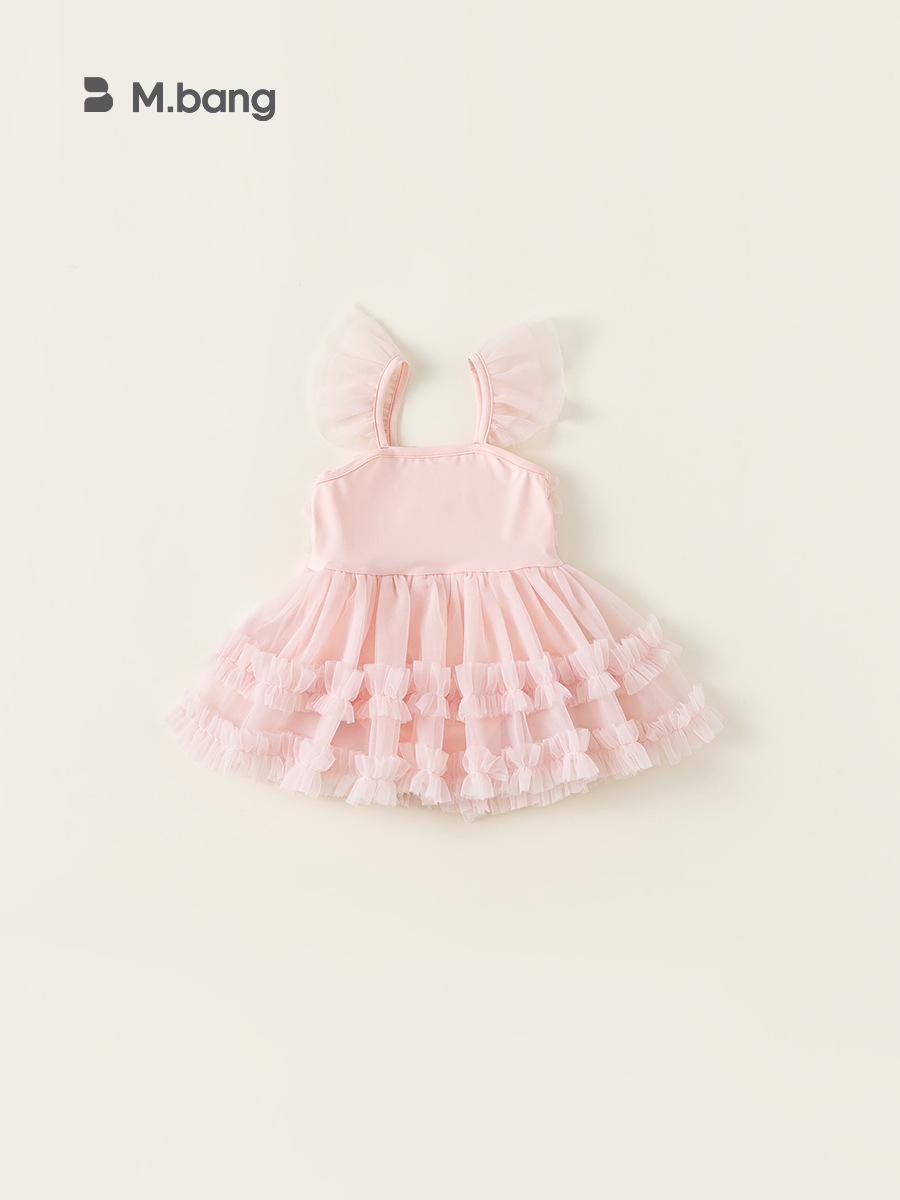 Youbao ropa para niños traje de baño para niñas verano nuevo vestido de princesa para niñas traje de baño vestido de malla dulce XQ24091
