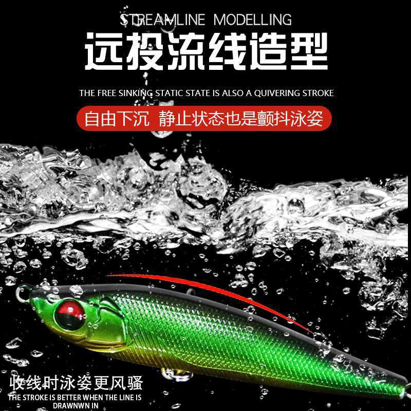 Sinking Minnow Fishing Lures Hard Baits Fresh Water Bass Swimbait Tackle Gear