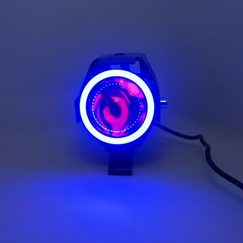 Lámpara de luz de motocicleta luz de alta intensidad lámpara eléctrica u5u7 pistola láser lámpara de automóvil universal transformación de lámpara parpadea luz alta image 7