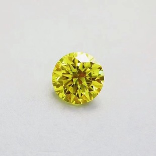 New 1.0ct Yellow Diamond Round Naked Stone Inlaid Ring Pendant Jewelry GIA with International Certificate Natural Yellow Diamond