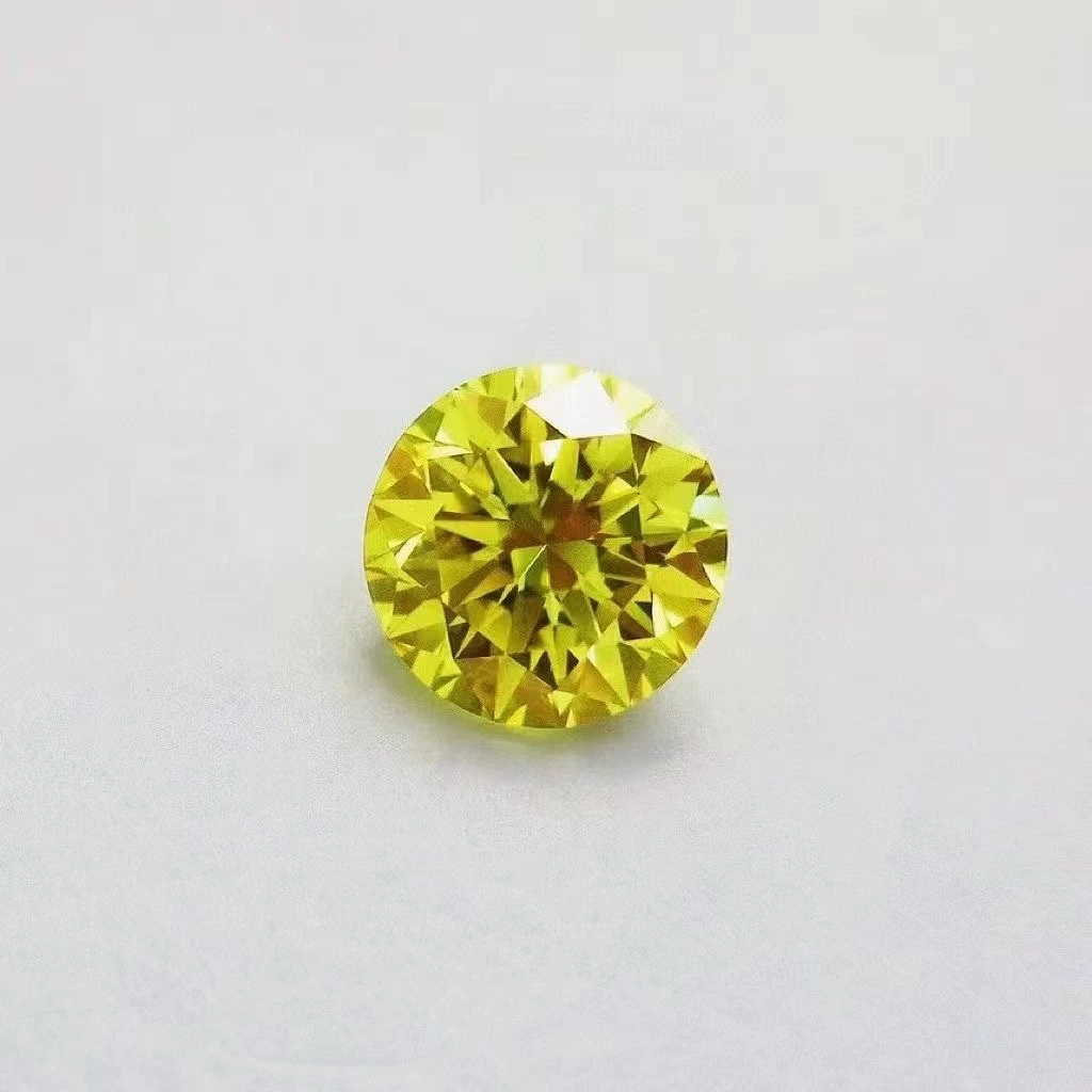 Новый 1.0ct желтый бриллиант круглый голый камень кольцо инкрустированный кулон ювелирные изделия GIA с международным сертификатом натуральный желтый бриллиант