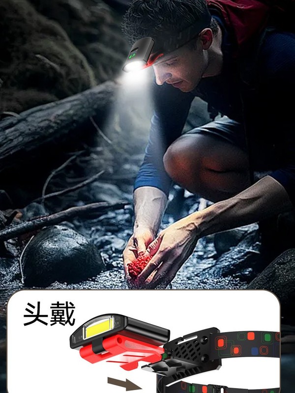 充电led头灯强光长续航户外防水头戴式感应钓鱼批发夜钓灯|undefined