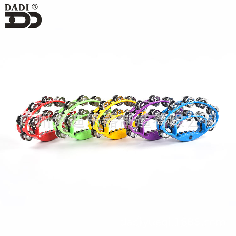 DADI大地牌双环形铃鼓专业打击乐器手持铃鼓多色氛围舞台早教批发