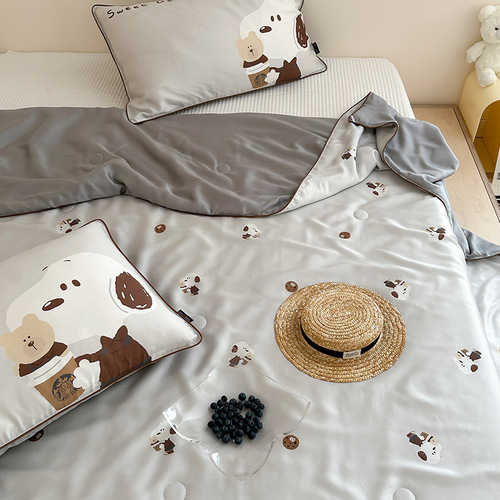 Tencel summer quilt, summer cooling quilt, summer ice silk cool feeling, high-end kindergarten cartoon class A air-conditioning quilt for babies and children