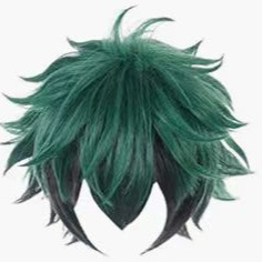 Green Gradient Black Cosplay Anime Wig Manufacturer Wholesale Short Hair Anime Short Hair Wig Cross-Border