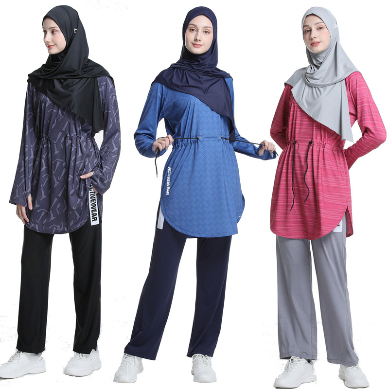 Three-Piece European and American Dubai Women's Outdoor Sportswear Middle Eastern Arabian Women's Running Fitness Wear Yoga Suit Three-Piece European and American Dubai Women's Outdoor Sportswear Middle Eastern Arabian Women's Running Fitness Wear Yoga Suit