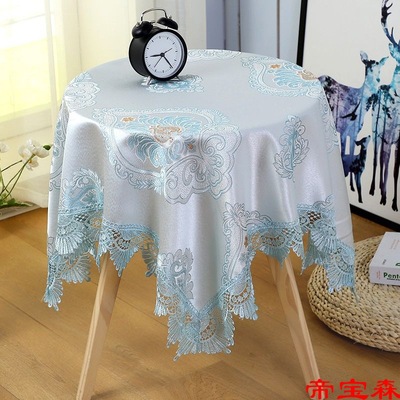 Northern Europe Round tablecloths Square bedside cupboard Gabion tea table tablecloth rectangle Jacquard weave Table cover Use head-cover or veil for the bride at a wedding