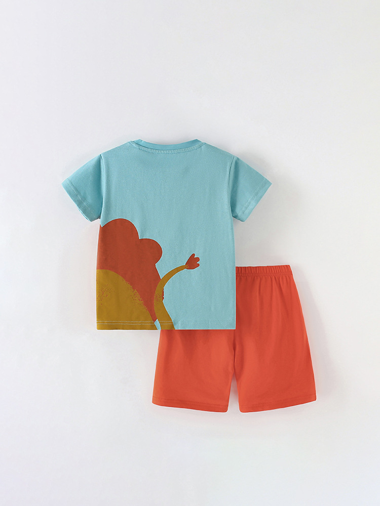 Transfronterizo especial para malwee juegos de camisetas de niños verano nuevo estilo europeo y americano de niños de cuello redondo manga corta dos juegos image 2